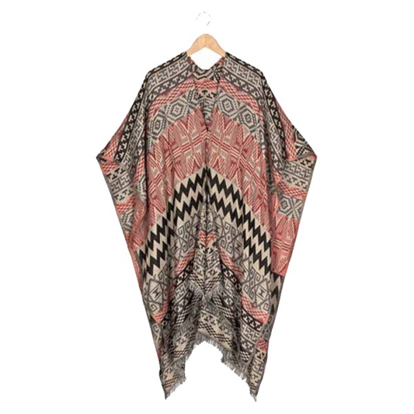 Poncho Jaquard 100% Baumwolle 100 x 180 cm