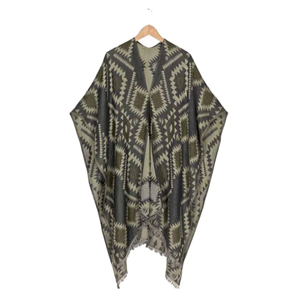 Poncho Jaquard 100% Baumwolle 100 x 180 cm