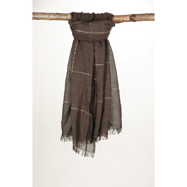Wollschal 50%Cotton/50%Wolle 100X180 cm Braun
